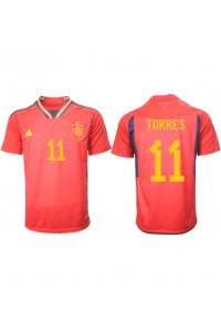 Fotbalové Dres Španělsko Ferran Torres #11 Domácí Oblečení MS 2022 Krátký Rukáv